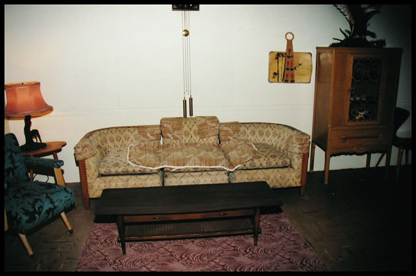 The small piece of carpet on the floor in front of the sofa is a small section of the original carpet. The small piece of carpet on the floor in front of the sofa is a small section of the original carpet.