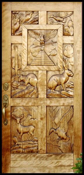 The front door shows all the game animals that he hunted. img3713_ed_croppedweb600